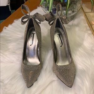 Silver Sequined Heels